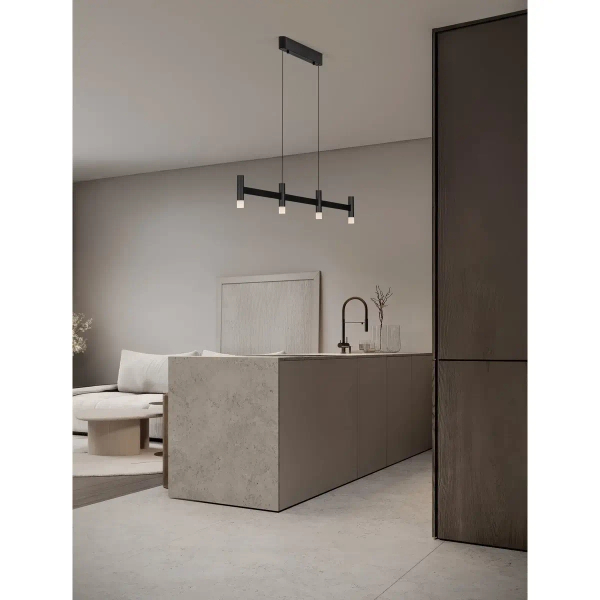 Wisząca lampa do jadalni CORVETA LE45427 LED 17W 3000K czarna