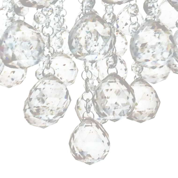 Plafon LAMPA sufitowa VEN P-E 1437/6-50 okrągła OPRAWA z kryształkami glamour crystal chrom przezroczysta almonte