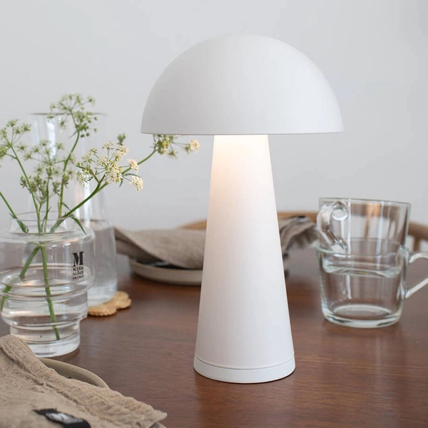 Lampka stojąca grzybek Fungi 108656 Markslojd IP44 metalowy biały