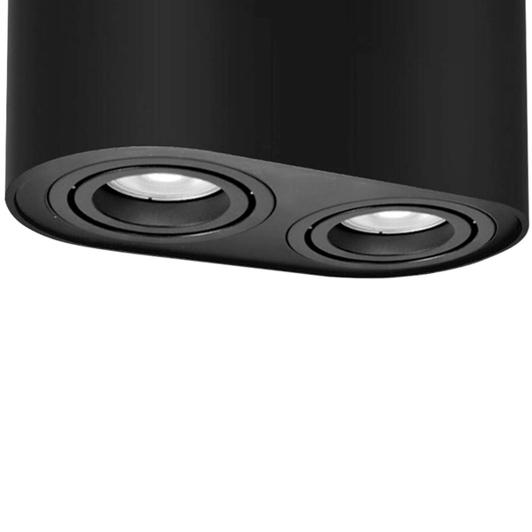 Regulowana lampa natynkowa Kobald 2051 czarny plafon przysufitowy