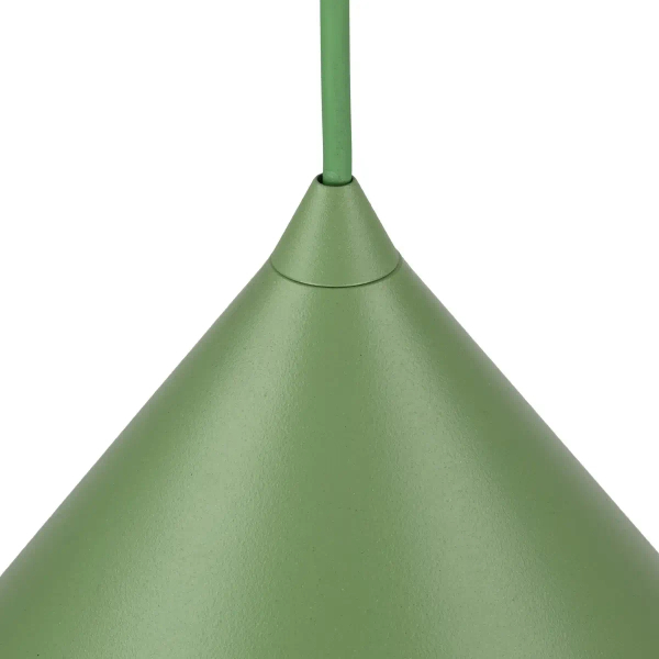 Metalowa lampa wisząca CONO 10888 stożkowa zielony