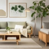 Naturalna podłogowa lampa Oslo Sabia 16130 drewniana beżowy