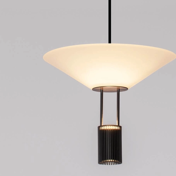 Wisząca lampa AYAVIRI LE44595 LED 8W 3000K szklana czarna biała