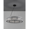 Liniowa lampa wisząca Actun LE43343 glamour czarna przezroczysta