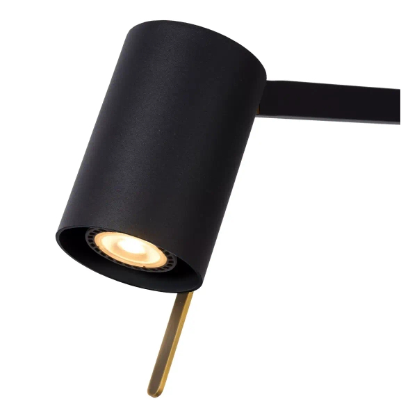Metalowa lampa stołowa Lesley 03525/01/30 Lucide tubka do gabinetu czarna