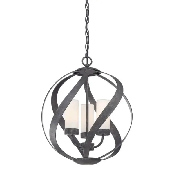 Wisząca lampa na łańcuchu Blacksmith QN-BLACKSMITH-3P-OBK IP44 czarny