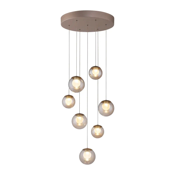 Lampa wisząca sterowana pilotem POPUP brązowa 2587-97 7x3W LED 2200-5000K z regulacją barwy