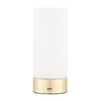 Stołowa lampa tuba Dara 69520 USB ściemnialna mosiądz biały
