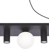 Lampa wisząca Plant Shelf 5555 Zumaline półka na rośliny kule czarne białe