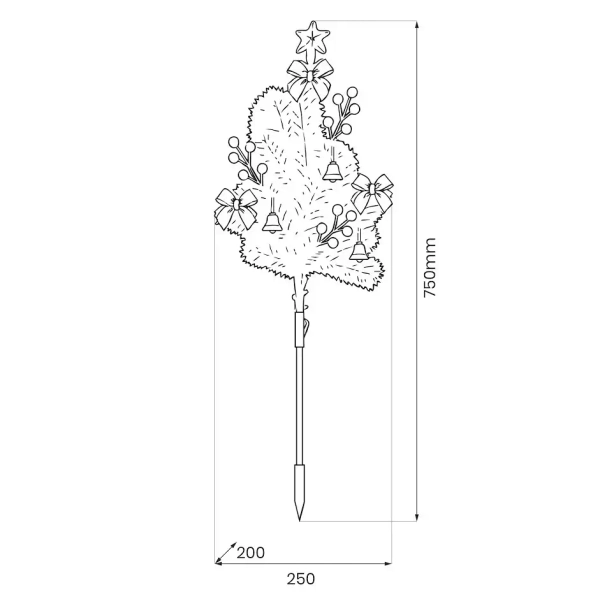 Świąteczna ozdoba choinka ML2408 LED 1W do ogrodu IP44 biały