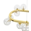 Lampa wisząca molekuły ALURE MSE1501100551 do salonu złote przezroczyste