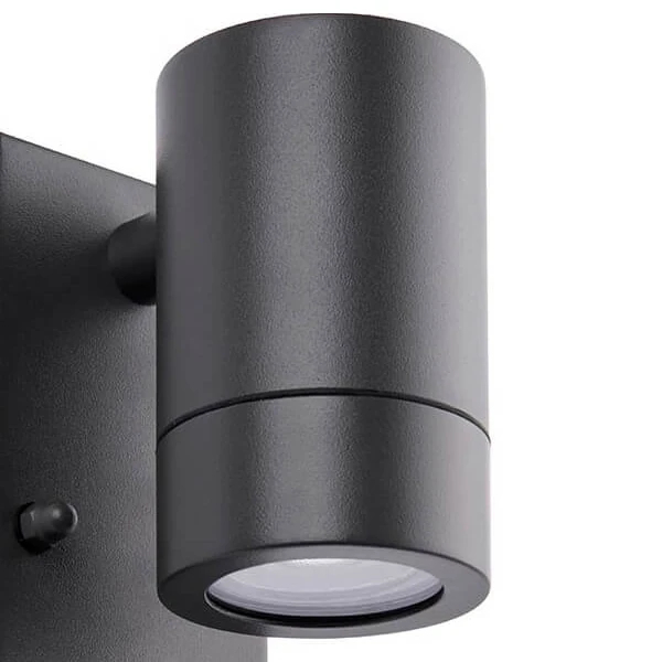 Tarasowa lampa ścienna Palin PIR 75099 tuba metalowa IP44 antracyt