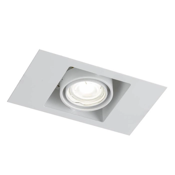 Spot LAMPA sufitowa EBINO 7315 Shilo podtynkowa OPRAWA wpust metalowy prostokątny biały