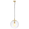 Wisząca LAMPA hygge ALUR S 10737109 Kaspa szklana OPRAWA kulisty ZWIS skandynawski kula ball złota przezroczysta