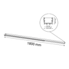 Lampa sufitowa liniowa Hiate 1816 Shilo LED 30W 3000K belka metalowa czarna