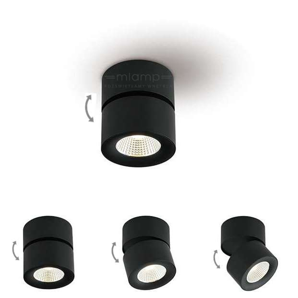 Spot LAMPA sufitowa Mone Nero Orlicki Design tuba OPRAWA metalowa LED 7W 3000K natynkowa czarna