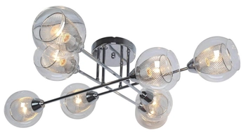 Lampa sufitowa Fons K-JSL-1302/8 rozłożysta szklana chrom