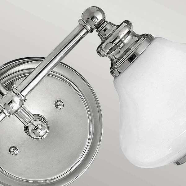 Podwójny kinkiet ścienny Ainsley HK-AINSLEY2-BATH Hinkley do łazienki biały chrom