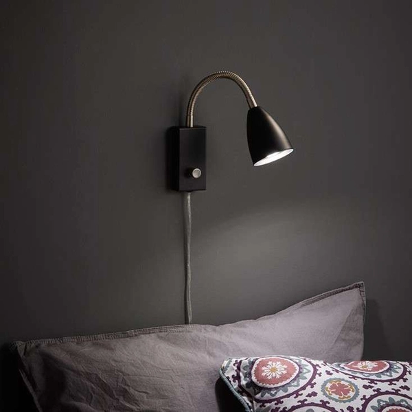 Kinkiet LAMPA ścienna CIRO 107409 Markslojd metalowa OPRAWA regulowana reflektorek na peszlu czarny