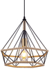 Lampa wisząca Ulleu 69029 druciana do holu czarna brązowa