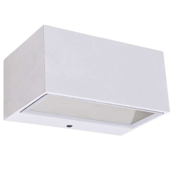 Kinkiet LAMPA ogrodowa GEMINI 5189102032 Lutec prostokątna OPRAWA metalowa LED 11W 4000K elewacyjna IP54 biała