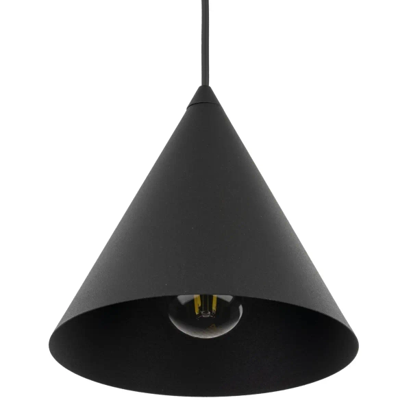 Lampa wisząca do salonu CONO 10058 trójkątna czarny