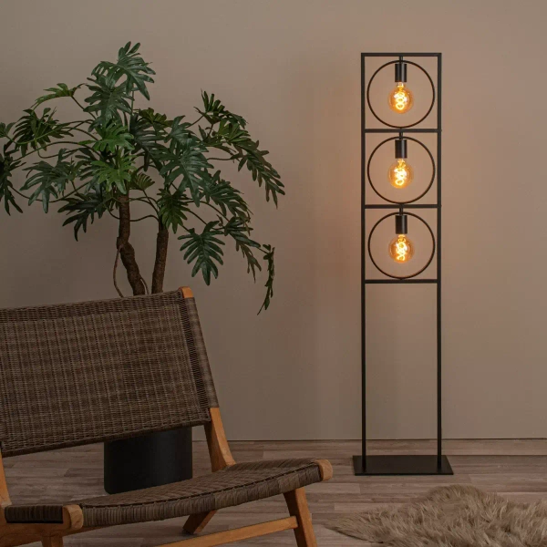 Lampa stojąca podłogowa SUUS 00727/03/30 Lucide vintage czarna