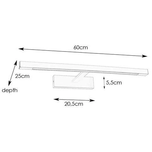 Łazienkowa LAMPA ścienna NEPTUNUS 107909 Markslojd metalowa OPRAWA listwa LED 9W kinkiet nad lustro IP44 czarny