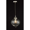 Szklana wisząca lampa Mya MYA0138 do salonu nad stół nikiel