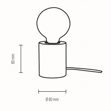 Biurkowa lampa MINNIE 7690174 okrągła skandynawska dąb olejowany