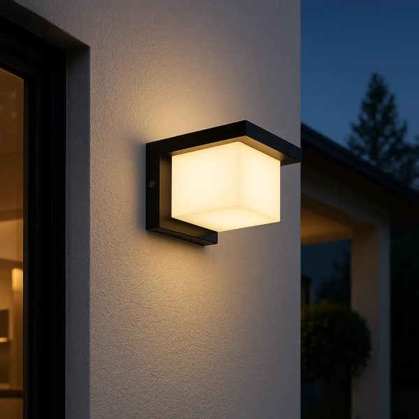 Elewacyjny kinkiet Dual light KZDUAL LED 12W 3000K prostokątny IP65 czarny