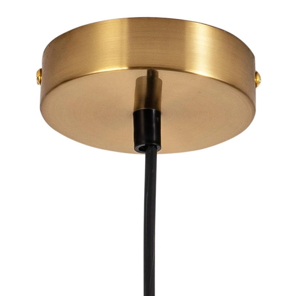 Loftowa LAMPA wisząca HIRA 318503 Polux abażurowy zwis do pokoju złoty biały