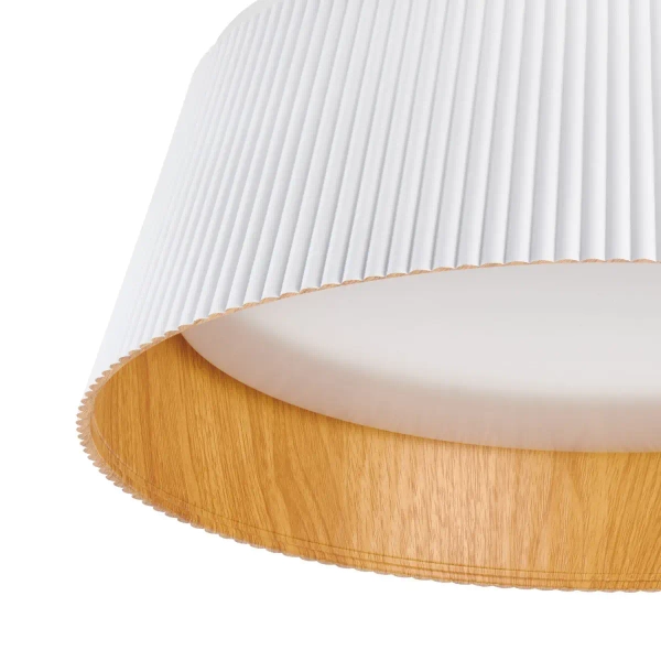 Plafon do salonu FRILL ST-DL6487-C-WH LED 21W 3000K biały drewniany