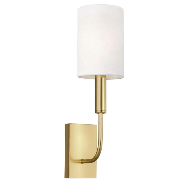 Kinkiet LAMPA ścienna Brianna FE-BRIANNA1-PN Elstead FEISS metalowa OPRAWA abażurowa nikiel biała