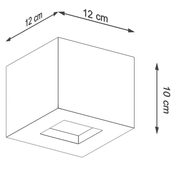 Betonowy kinkiet salonowy SL.0991 szara kostka lampa ścienna