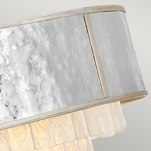 Wisząca lampa kryształowa QN-REVERIE-8P-CPG nad stół szara złota