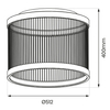 Sufitowa lampa Guarda ML0528 Milagro LED 43W 4000K druciana czarny