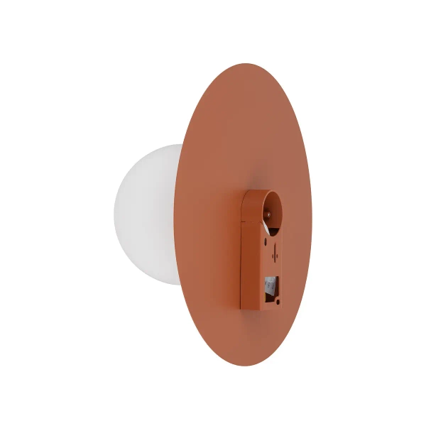 Ścienna lampa ze szkła SATURN biała terakota okrągła 1xG9 jadalniana kula 12437