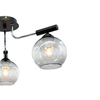 Modernistyczna LAMPA sufitowa 2207/3 8C BL Elem loftowa OPRAWA szklane kule czarne chrom