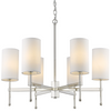 Modernistyczna lampa wisząca Denver P06994NI-WH Cosmolight na łańcuchu nikiel