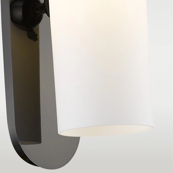Ścienna LAMPA loft SEOUL W01773BK Cosmolight tuba szklany kinkiet do przedpokoju czarny
