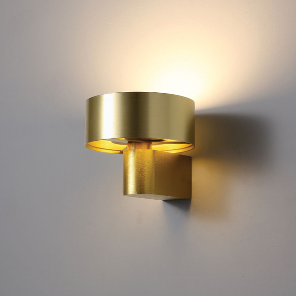 Lampa ścienna Braket 622901105 Elkim LED 6W 3000K art deco złota