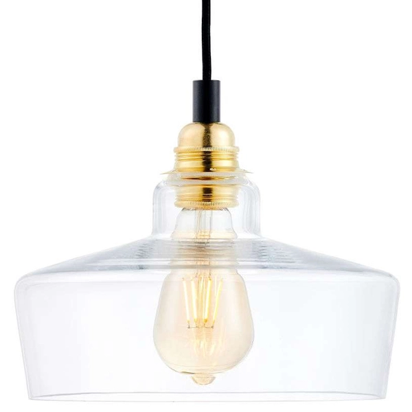 Lofrowa LAMPA wisząca LONGIS 10878505 Kaspa szklana OPRAWA skandynawski ZWIS kaskada złota przezroczysta czarna
