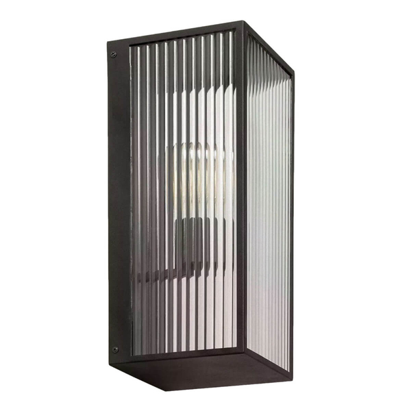 Elewacyjna lampa Gardena Moderno ABR-KZM-E27 Abruzzo szkło IP44 czarny