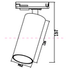 Lampa do szynoprzewodu 1-fazowa Focus TR021-1-12W3K-W-W LED 12W 3000K biała