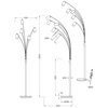 Sypialniana lampa podłogowa VANTOS DL532412400 Trio metalowa czarna