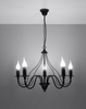 Żyrandol LAMPA wisząca SL.0218 metalowa OPRAWA świecznikowa ZWIS na łańcuchu maria teresa czarny