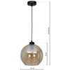 Loftowa LAMPA wisząca SOFIA MLP6578 Milagro szklana OPRAWA skandynawski ZWIS kula czarna bursztynowa