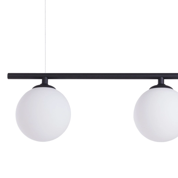 Szklana lampa wisząca BERYL 1006E_1 Aldex kule nowoczesne do jadalni białe