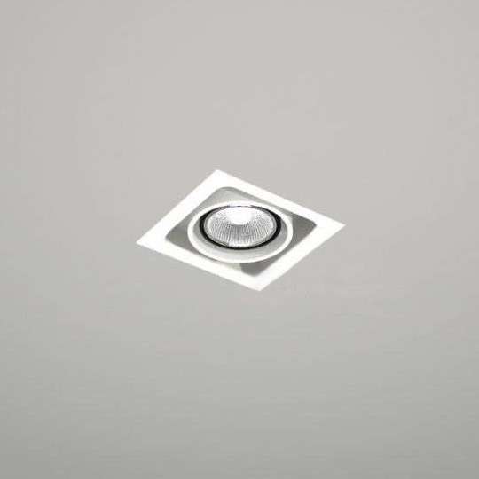 Spot LAMPA sufitowa EBINO 7314 Shilo podtynkowa OPRAWA metalowe OCZKO kwadratowa wpust biały